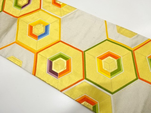 JAPANESE KIMONO / ANTIQUE FUKURO OBI / SILK / WOVEN KIKKO